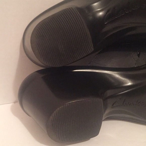 Clarks Bendables Womens Gray Leather Mule Heel Shoes Size 7 M 64948 - Picture 9 of 9